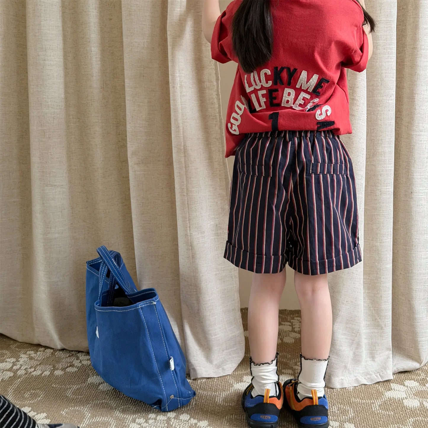 2026 Summer New Children Casual Striped Shorts Boys Girls Loose Shorts Thin Cotton Toddler Pants Fashion Kids Clothes