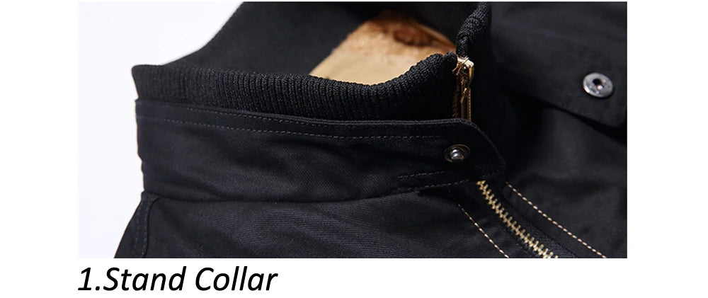 DIMUSI Winter Men's Bomber Jacket Casual Mens Outwear Fleece Warm Coats Fashion Stand Collar Uniform Jackets Mens Brand Clothing
