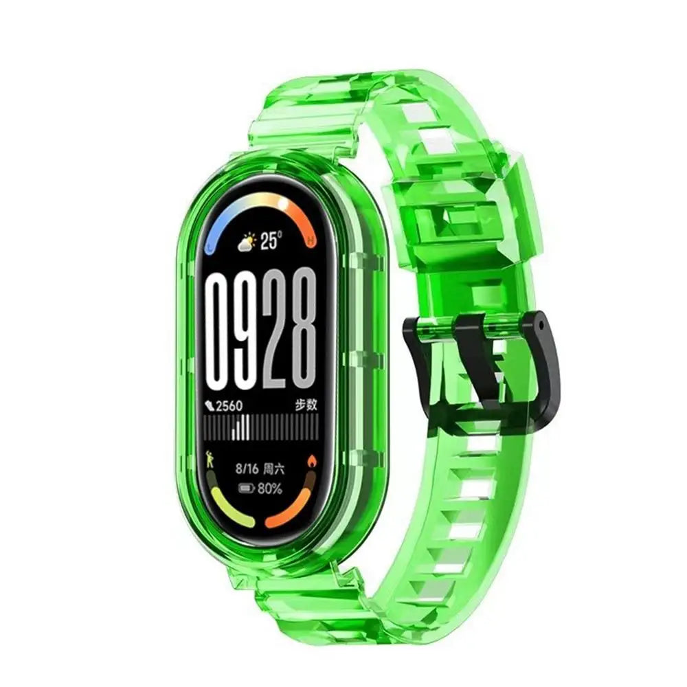 TPU transpatent strap for Mi Band 10/9/8 Clear Soft Sport Wristband Sweatproof Smartwatch Accessories for Xiaomi miband 10 bands