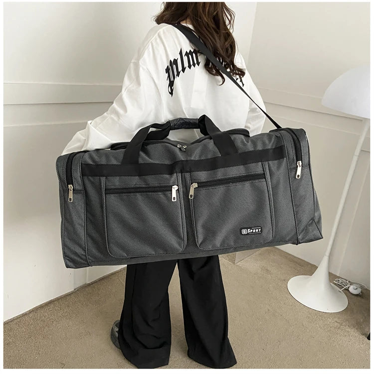 Women Men Nylon Travel Duffel Bag Carry On Luggage Bag Men Tote Large Capacity Weekender Gym Sport Holdall Overnight Bag Pouches