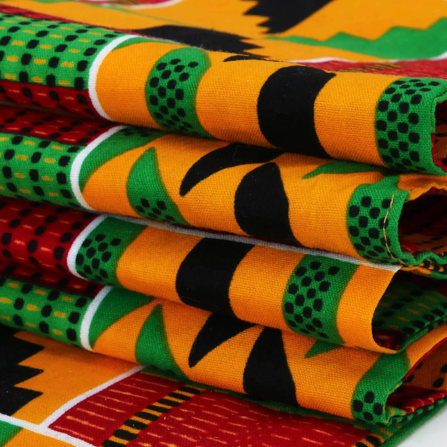 African Kente Pattern Kufi Hat and Stole Sash Shawl for African Black History Party Outfits