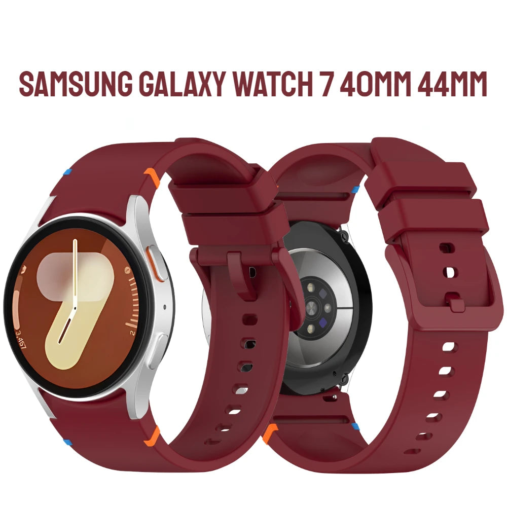 Silicone Strap for Samsung Galaxy Watch 7 6 5 4 44mm 40mm Original No Gaps Sports Band Accessories for 6/4 Classic 47mm 46mm43mm