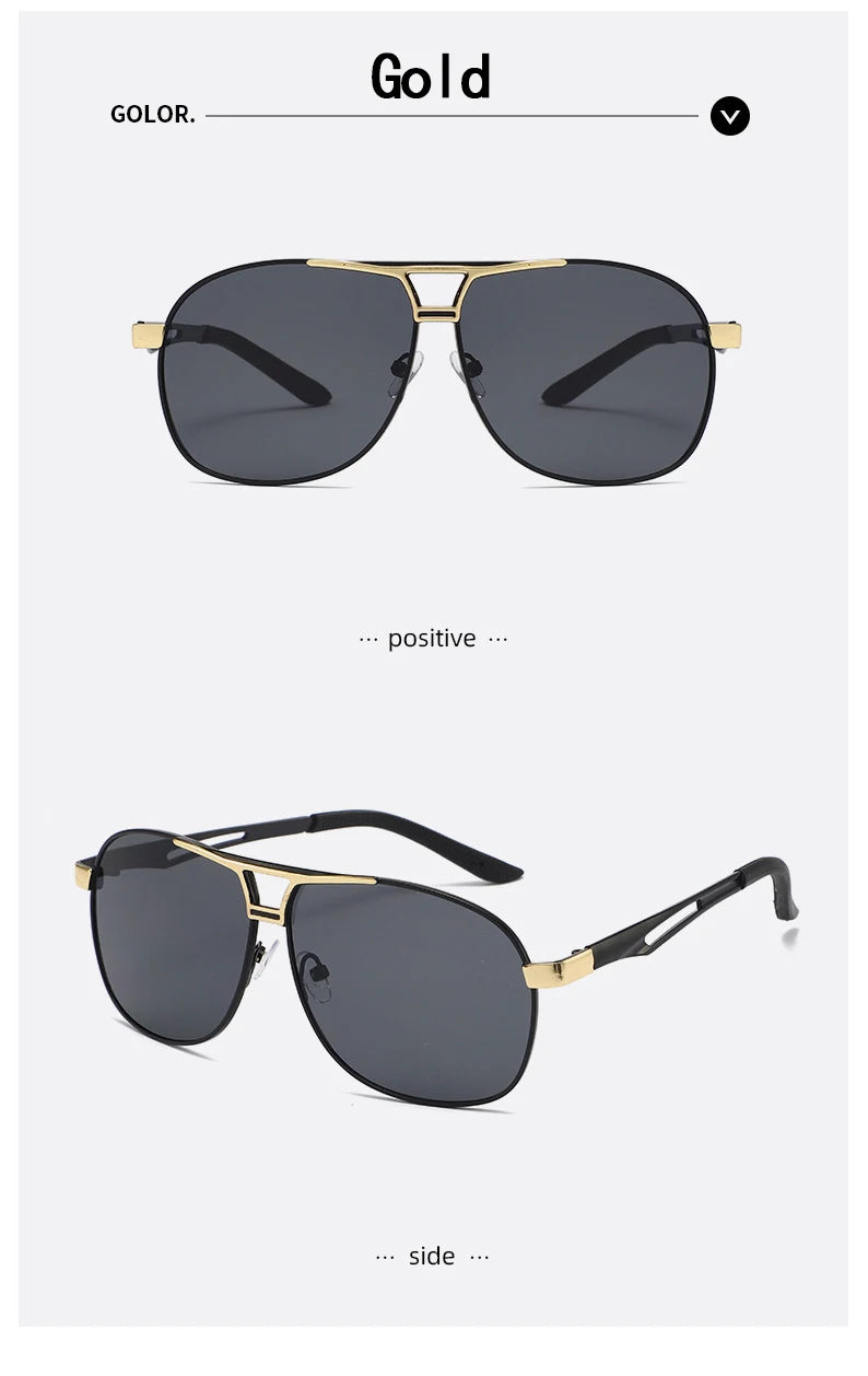 Sunglasses for Men Aviator  UV 400 Protection Military Style Metal Mirror Sun Glasses 1021 BAZAARHUBO