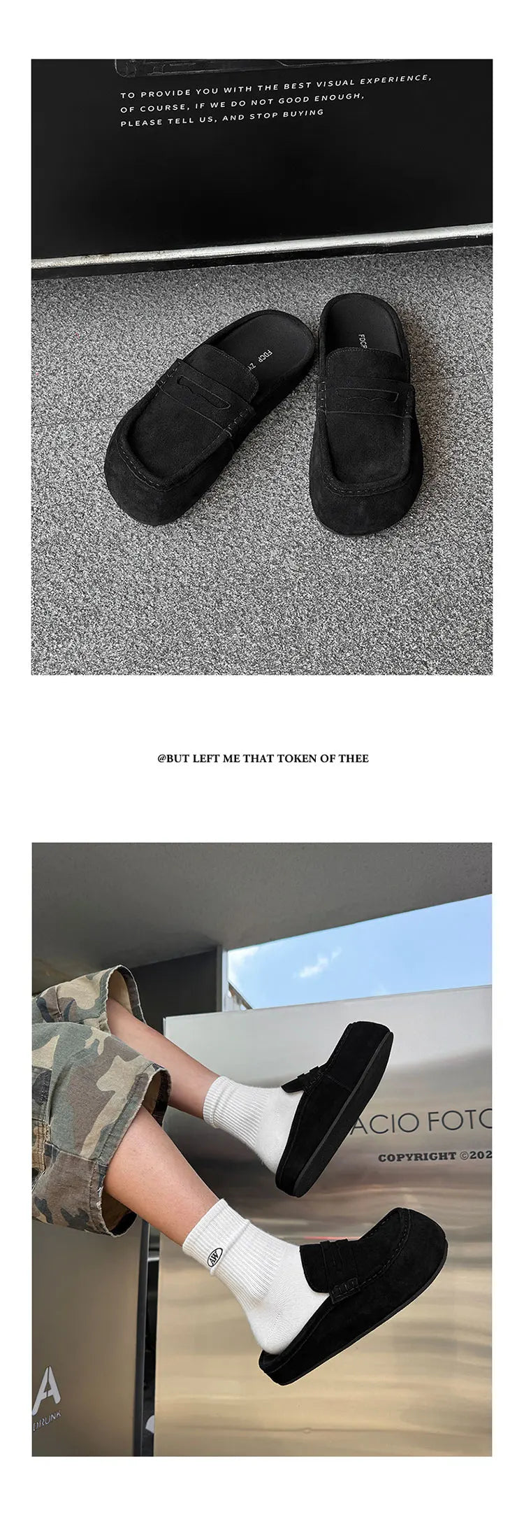 Suede Leather Open Back Casual Shoes Mules Men Backless Loafers Slippers Half Shoes Slip On Flats Vintage Man Slides Sandals