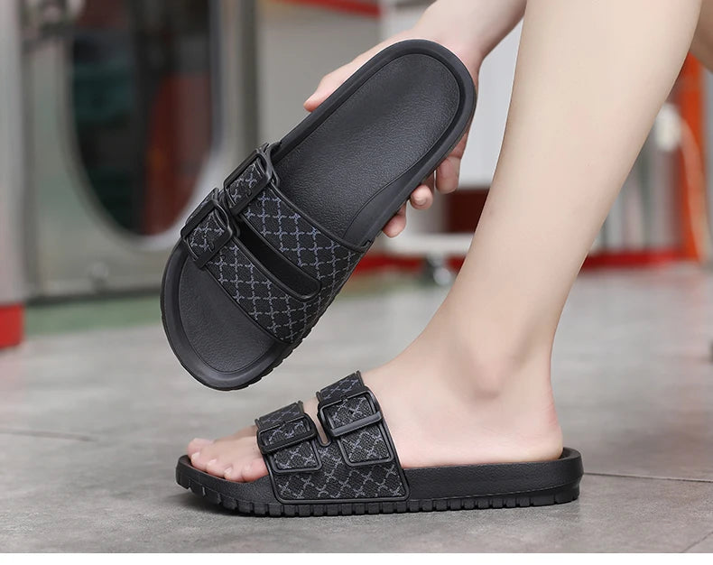 Brand Men Women Sandals Summer Designer Couple Cork Clogs Sandals Luxury Classic Unisex Mules Beach Slide With Adjustable Buckle