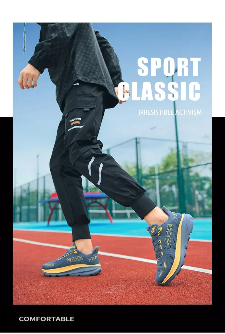 Men Sports Running Shoes Breathable Lightweight Men Comfortable Athletic Nonskid Sneakers