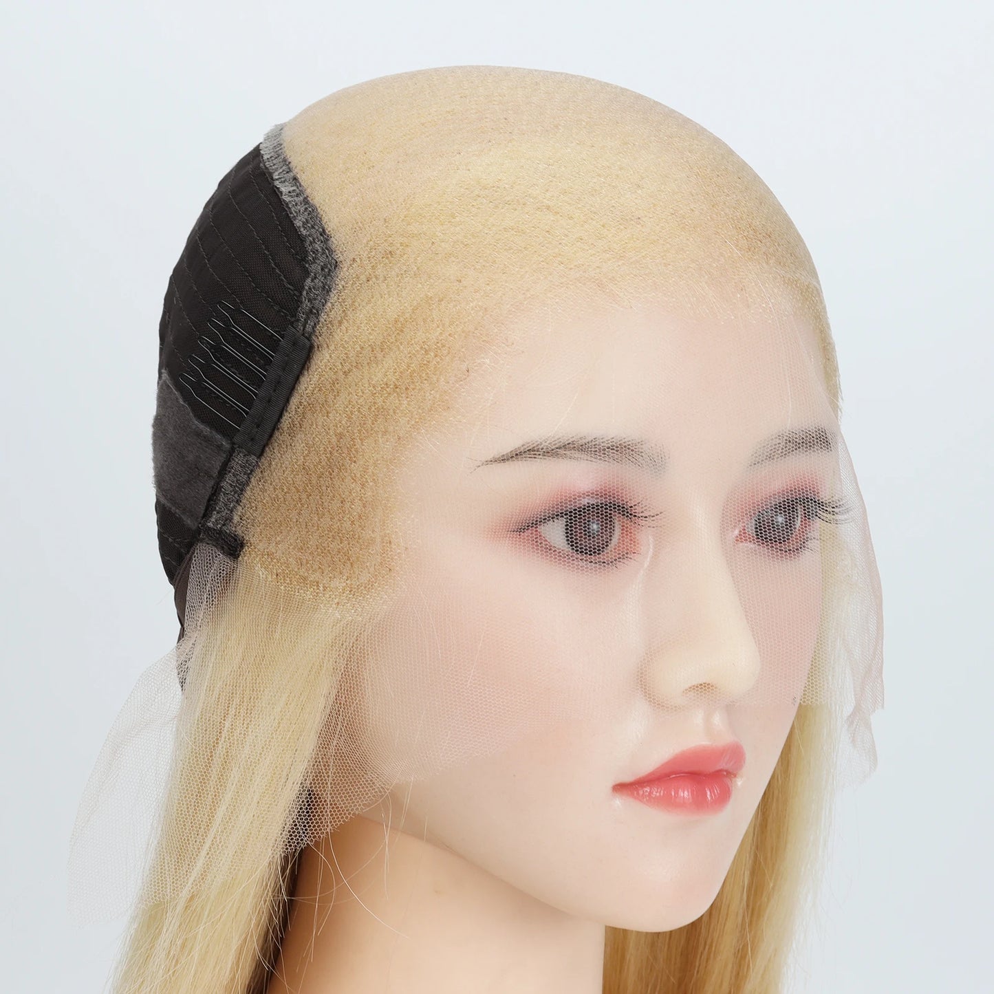 Invisiable Knots Wig for Women 22inch Real Virgin European Human Hair Wig HD Lace with Fabric Natural Hairline Soft Breathable