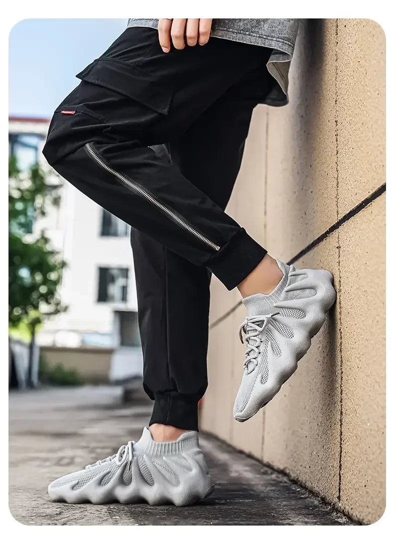 Men Sports Running Jogging Shoes Summer Casual Sneakers Outdoor Breathable Mesh For Women Light Shock-absorption Black Tennis