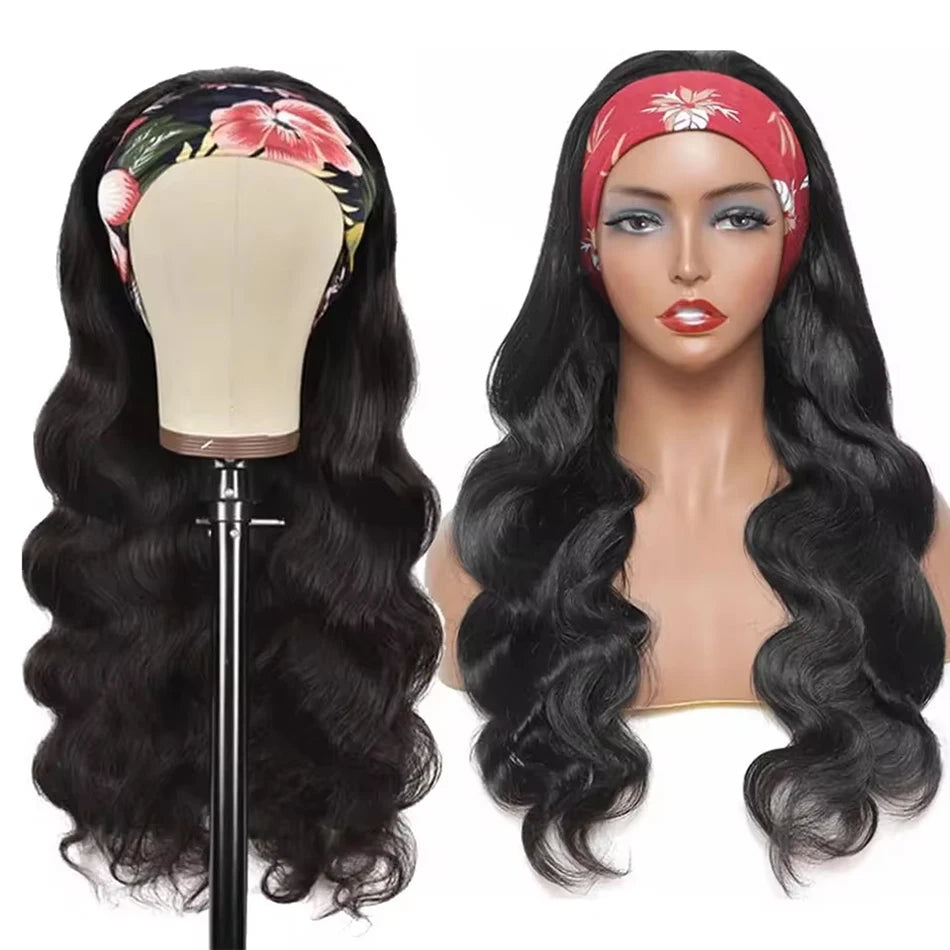 Body wave Headband Wig Human Hair Wigs For Women Brazilian Body Wave Glueless Wigs Virgin Human Hair Wig Machine Made Wig 250%