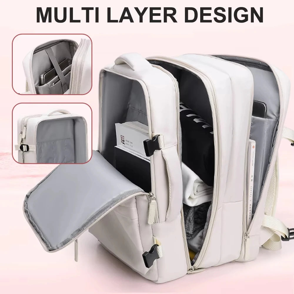 Buylor Travel Backpack Women Easyjet Backpack 45x35x20 Cabin Luggage Backpack for Airplane Large Capacity Carry On Laptop Bags