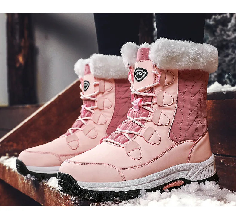 Winter New Women's Boots Plush Warm Women's Snow Boots Outdoor Non-slip Sneakers High Quality Waterproof Women Boots Botas Mujer