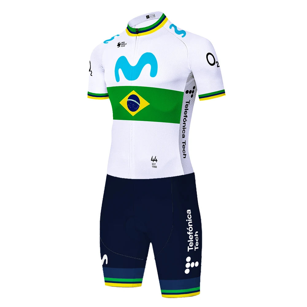 Movistar triathlon suit men Maillot Jumpsuit Road Racing Skinsuit Bike Jersey Sports Wear shorts cycling maillot cyclisme homme
