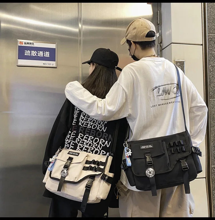 Canvas Crossbody Bags for Women 2023 Nylon Men Postman Student Shoulder Messenger Bag Large Satchel Fashion Bookbag Big Handbags