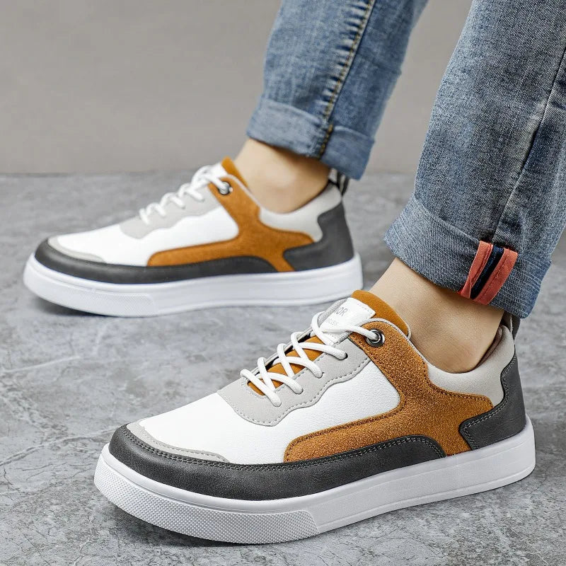 Trend Men's Casual Sneakers Lightweight Flat Shoes Comfortable Non Slip Running Shoes Soft Sole Vulcanized Shoes for Men Zapatos