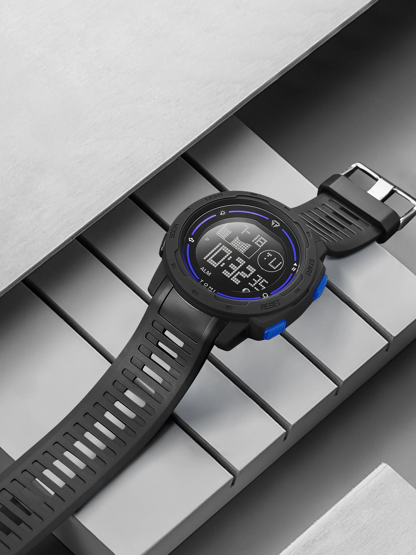 TOMI Sports Watch Digital Watch Multi functional Waterproof Stop Watch Student Sports Electronic Watch Children's Gift