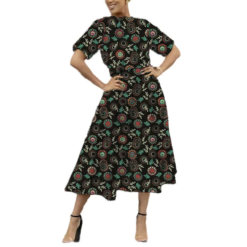 New Fashion Africa Print Clothes Original Design Ankara Outfits Short Tops Patch Skirts Tailor Made African Party Garments