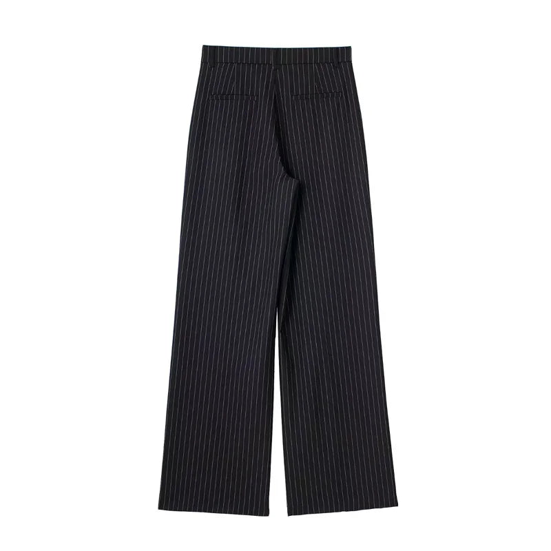 HXAO Women 2024 Wide leg Pants Baggy High Waist Pants Women's Wide Trousers Black Office wear Wide Pants Woman Autumn Trousers BAZAARHUBO