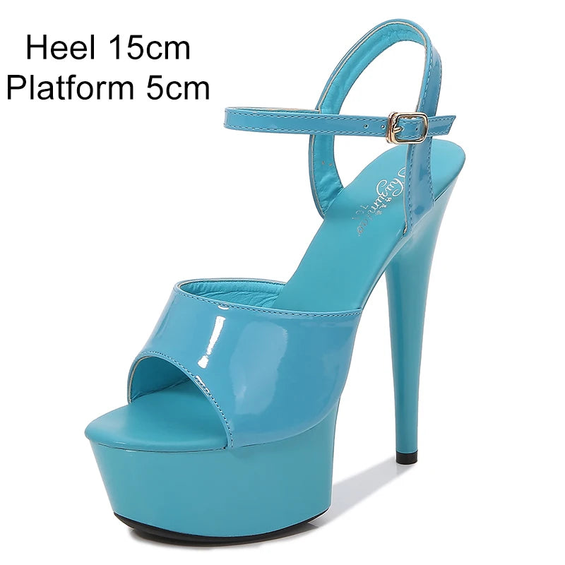 2022 Stripper Pole Dance Shoes High Heels Women Sexy Show Shoes Party Club 13 15 17CM Sandals Platform High-heeled Shoes Wedding