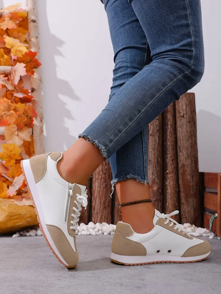Roman Trendy Spring/Autumn Running Shoes Student Campus Flat Vulcanized Shoes Fashion Sneakers Casual Comfortable Round Head