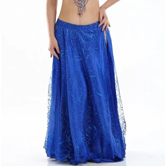 Customized New Belly Dance Skirt Belly Dance Costumes Set Stage Performance Dress Rose Printed Skirt