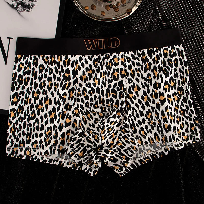 EXILIENS New Leopard 1pcs/3pcs Boxer Men Underwear Hot Underpant Mens Boxers Masculinas BoxerShorts Man Panties Size L-3XL KX735
