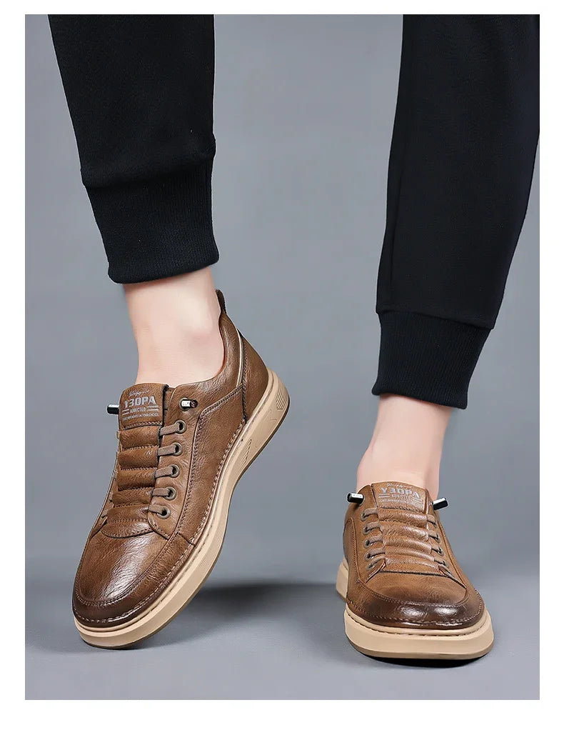 Luxury Casual Business Tennis Loafers Sneakers Moccasins Social Outdoor Fashion Shoes For Men  Men's Genuine Leather Shoes