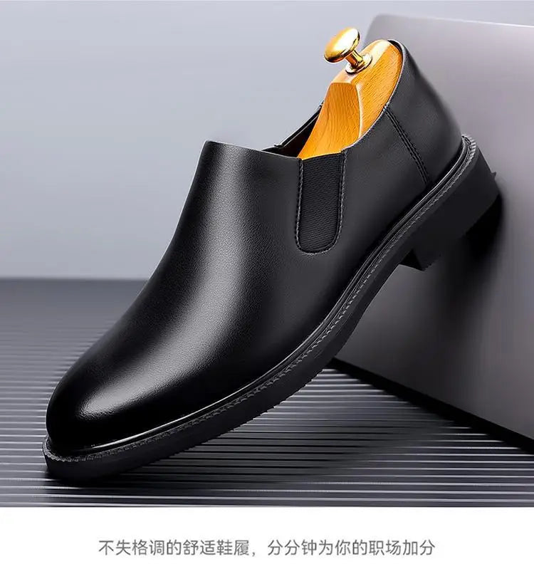 Men's Classic Leather Oxford Shoes Business Casual Dress Shoes Soft Sole Comfortable Slip-On Loafers Driving Office Shoes for Me