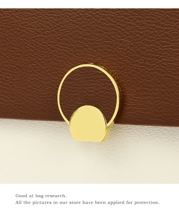 Fashionable Women's Bags, High-End Versatile Casual Bags, Trendy Textured Color-Blocked Handbags, Niche Shoulder and Crossbody Bags, a Great Choice for Gifting to Your Girlfriend