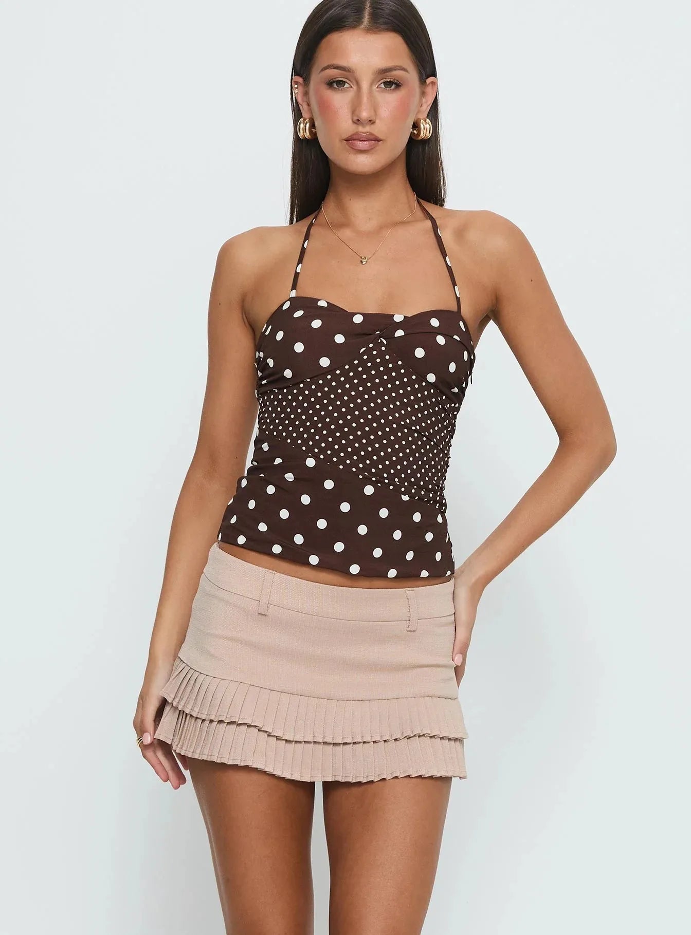 2026 European and American Ladies Fashion Sexy Hot Girls Low-waist Pleated Short Skirt Pants To Prevent Exposure