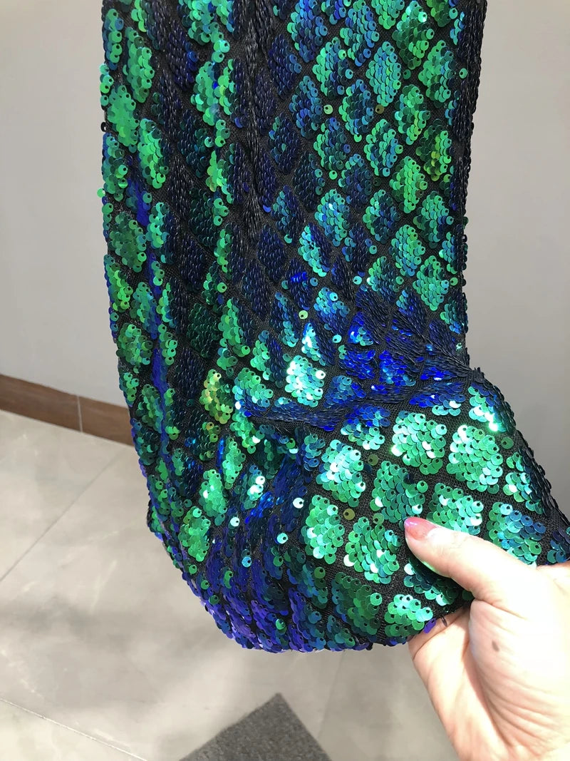 Sexy Dresses Party Night Club Dress 2020 Dress Summer Metal Hanging Neck Sequins Backless Holiday Skirt with Shoulder-straps