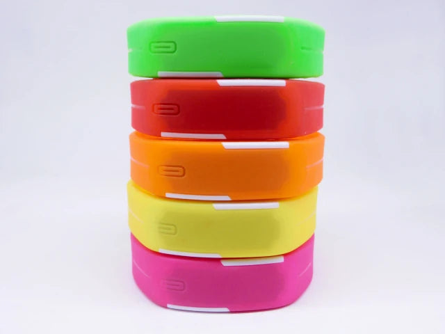 New Digital LED Watches Candy Color Silicone Rubber Touch Screen Digital Watches Women Men Children Bracelet Sports Wrist Watch