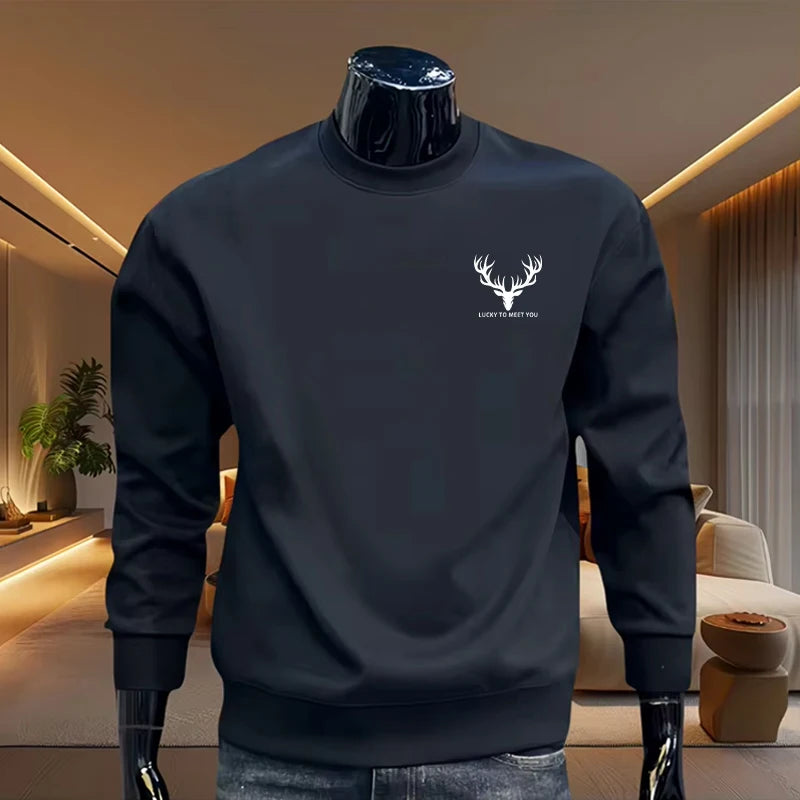 2026 New Arrival Men's Sweatshirt Spring Autumn Daily Casual Fashion O-neck Hoodie Male Home Outdoor Comfort Long Sleeve Tops