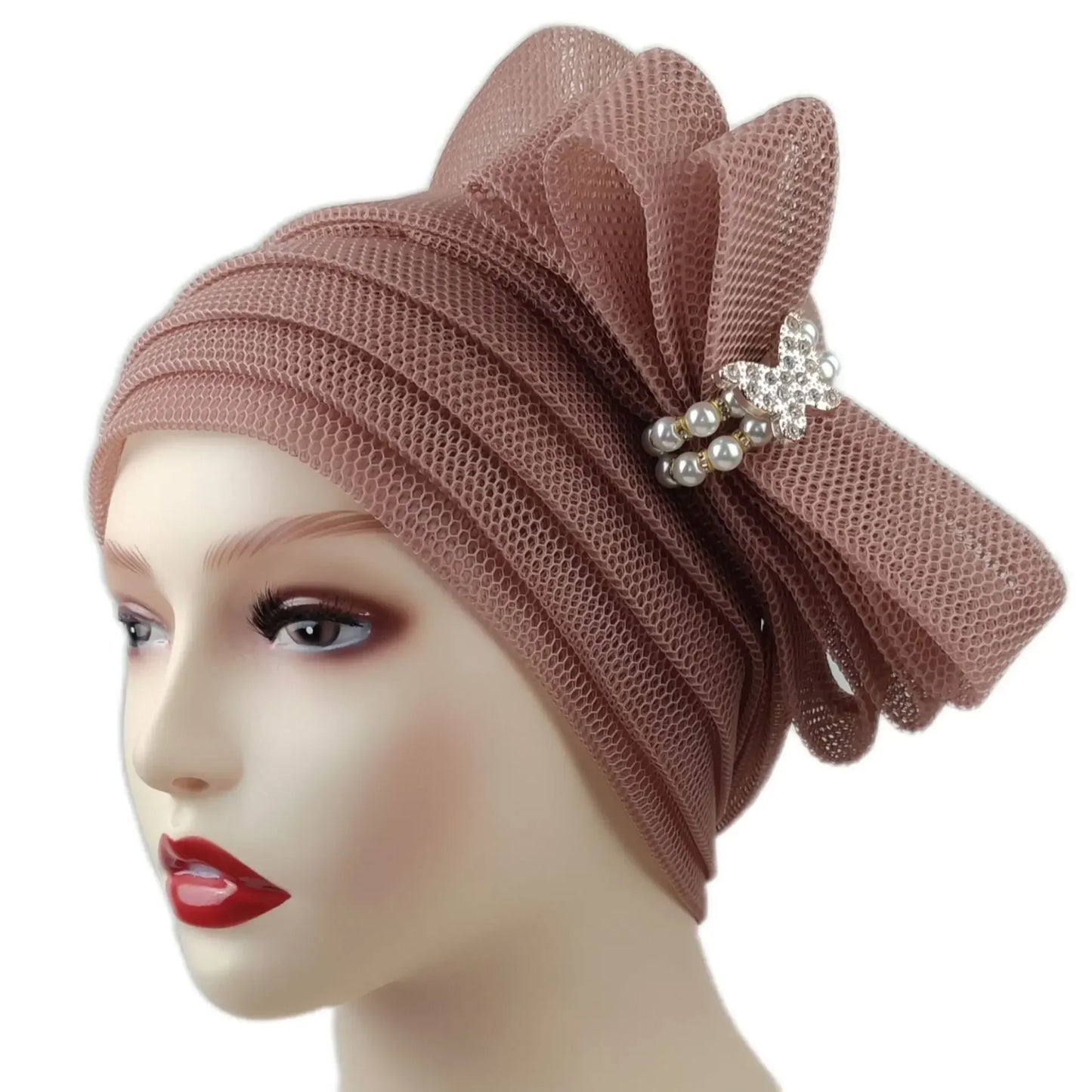Summer African Headtie African Women Fashion Style Solid Color Headtie African Caps Hats