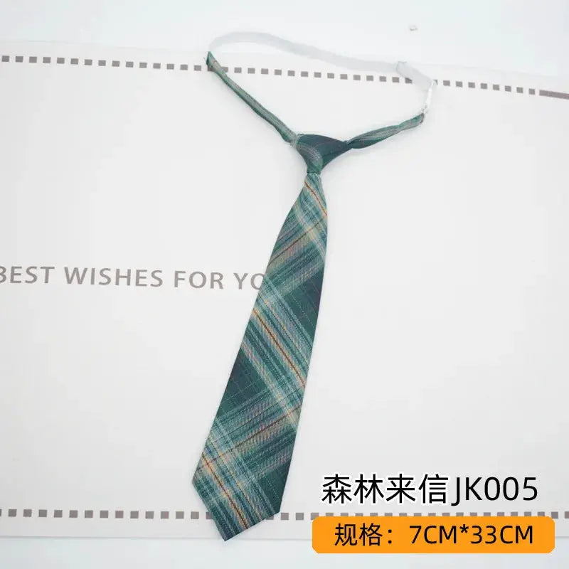 Trendy JK Ties Bowtie Women College Student Collar Neckwear Daily Shirt Accessories Cotton Plaid Bowknot Lolita Girls Lazy-tie BAZAARHUBO