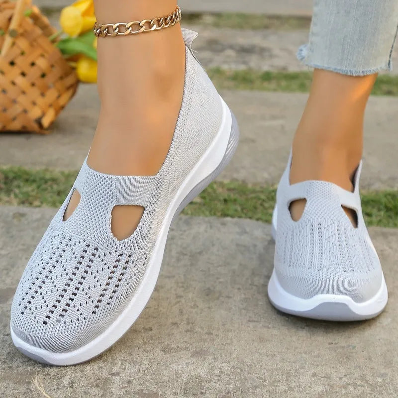 Fashion New Women's Sports Shoes, Fashionable, Breathable, Lightweight, Non-slip, Wear-resistant, Casual Sports Shoes, Flat Shoe