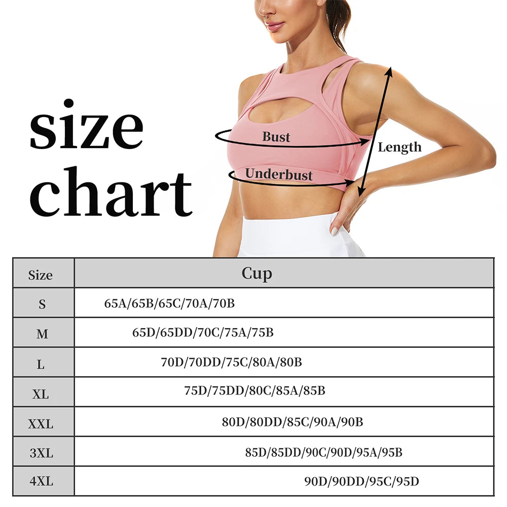 Removable Cups Sports Bra Shockproof Running Fitness Anti-sagging Upper Collection Soft Support High-strength Women's Yoga Vest