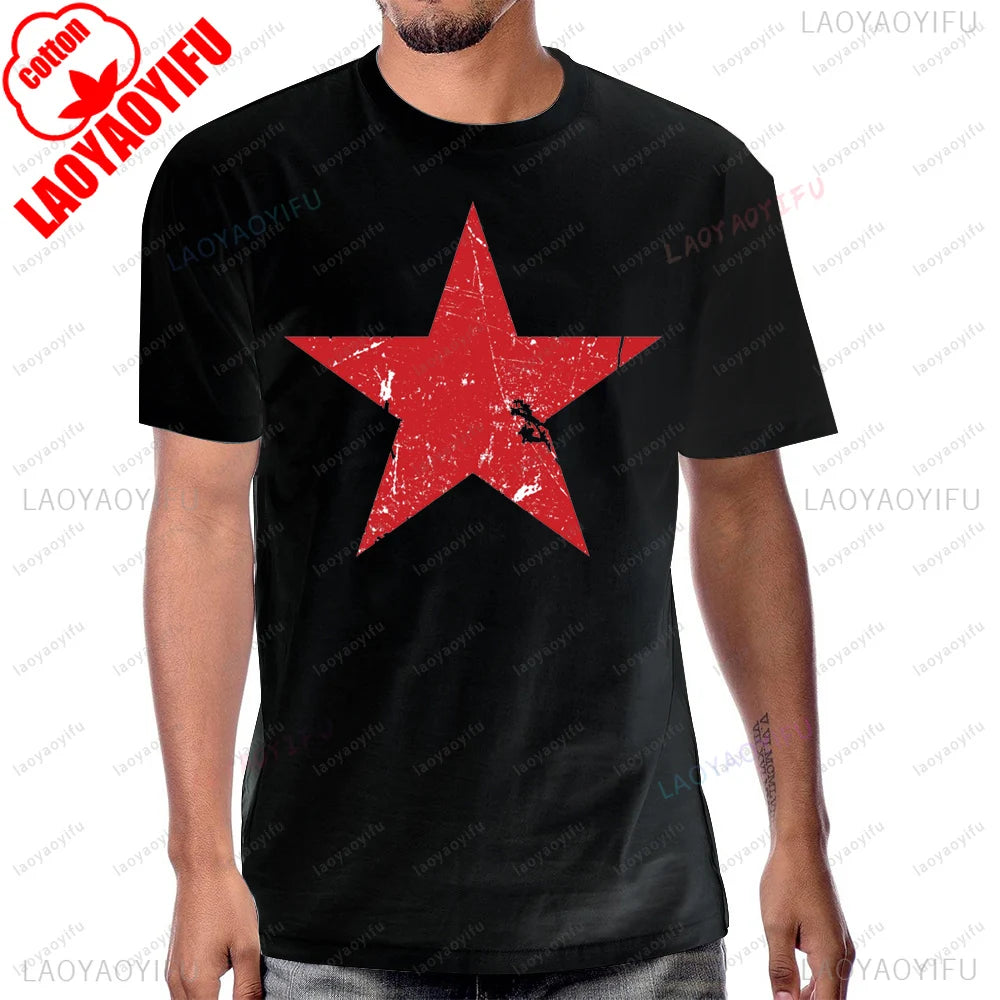 Red Star Soviet Che Guevara Revolution CCCP USSR RETRO Graphic T Shirts Woman Man Vintage Style T-shirt High Quality Cotton Tops