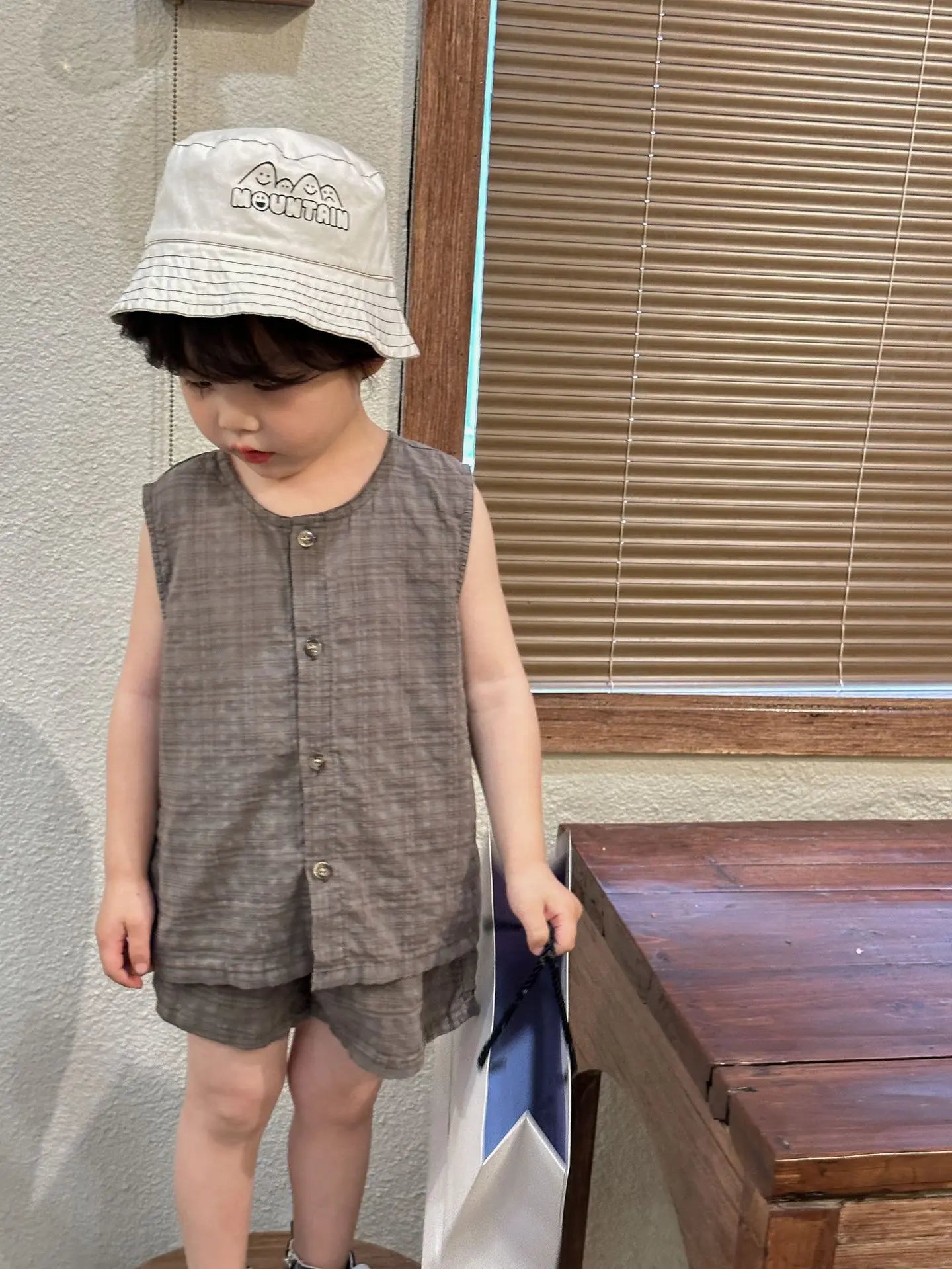 2026 Summer Kids Clothing Set Boys Vest and Shorts 2 Pcs Suit Korean Style Casual Girls Clothes Set Unsex Children Outfit