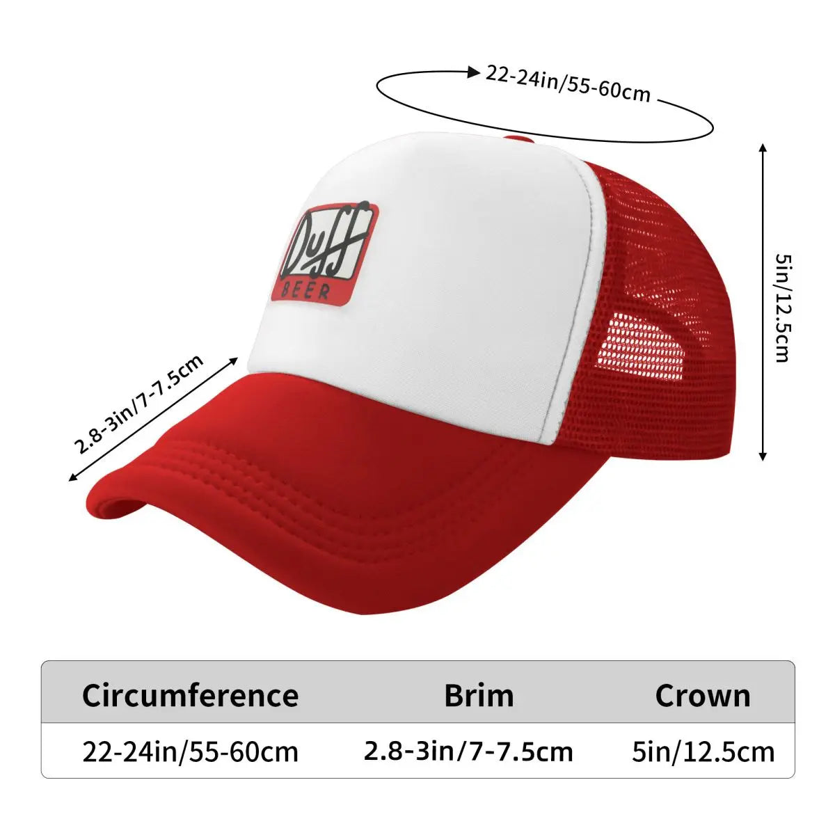 Duff Beer Cap Fashion Casual Mesh Baseball Caps Adjustable Hat Hip Hop Summer Unisex Baseball Hats Polychromatic BAZAARHUBO