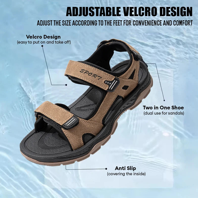 Men's Summer Beach Sandals Holiday Breathable Water Shoes Male Retro Comfortable Quick Drying Casual Sandals