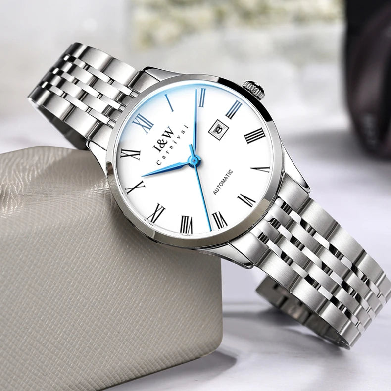 CARNIVAL Brand High-end IW Series Luxury MIYOTA Mechanical Watch for Women Stainless Steel Sapphire Mirror Automatic Watches