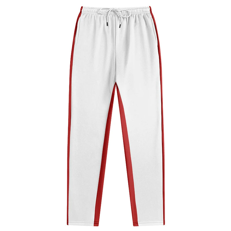 Mens Athletic Workout Running Jogging Sweatpants Fall Winter Warm Cozy Joggers Pants Colorblock Patchwork Trousers Activewear