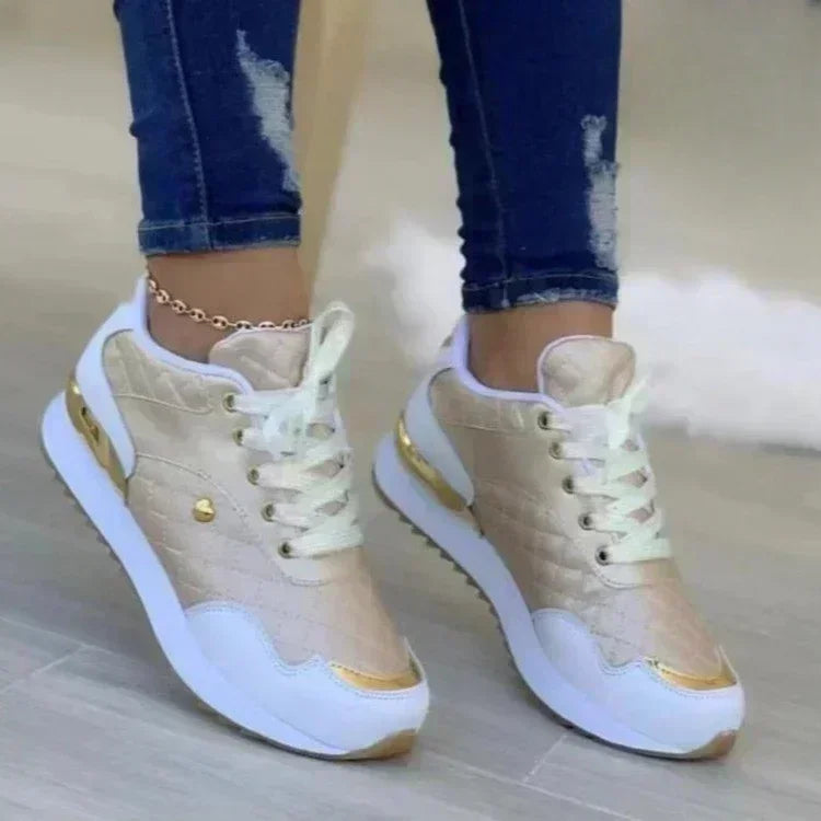 2025 Women's Mesh Sneakers Patchwork Lace Up Flat Shoes for Women Lightweight Female Shoes Classic Versatile Zapatillas De Mujer