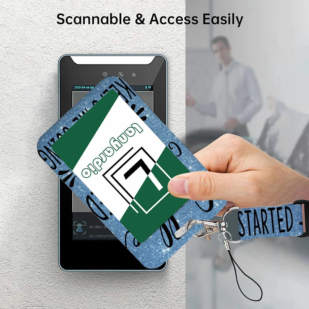 quotation card holder Lovely hanging rope  ID pass hang accessories holder lanyard Student  Bus passr protective Case