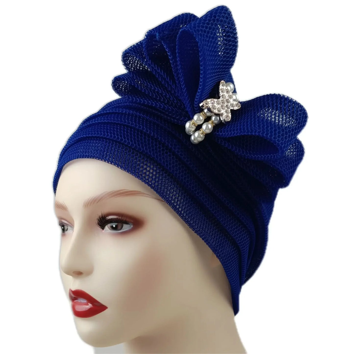 Summer African Headtie African Women Fashion Style Solid Color Headtie African Caps Hats