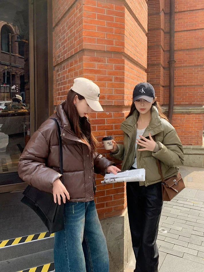 Down Coats for Women Loose Casual Parkas Woman Solid Color Winter Clothes 2025 Jackets Thick 2025 Trend Demi-season High Quality