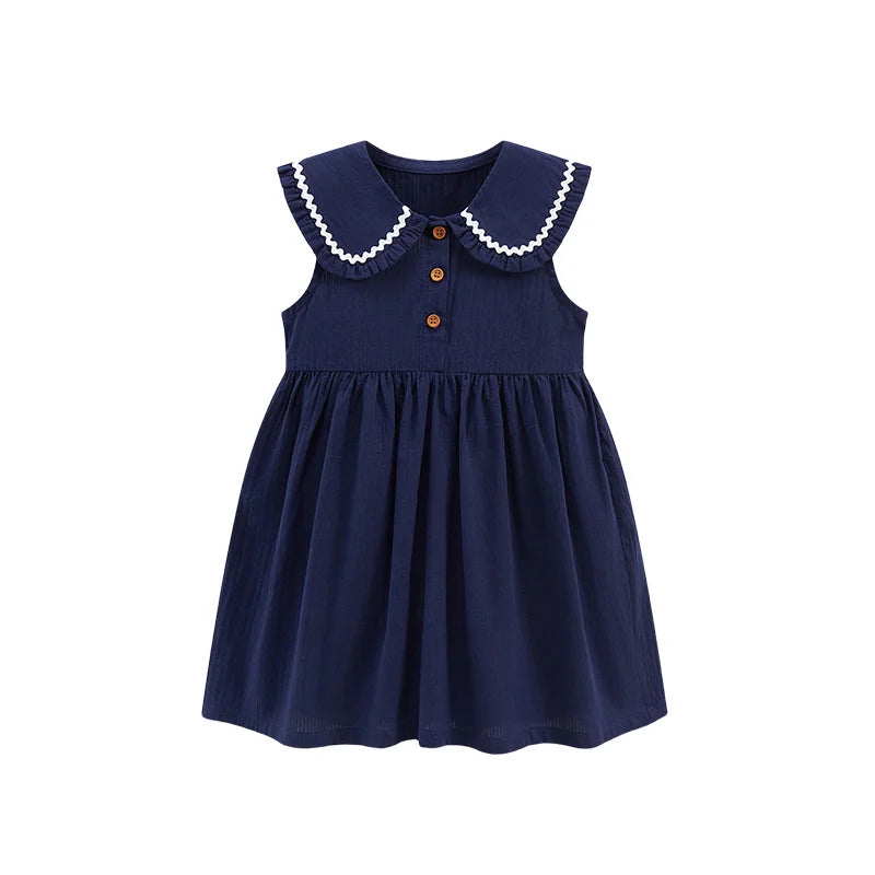 Dresses with collar baby girls clothing dresses horse girls Princess Flower Girl Dress Summer Tutu Wedding Birthday Party Dress
