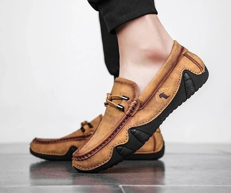 Man Casual Shoe Slip-on Loafers Leather Shoes for Men Retro Size 45 Common Designer Shipping Free Sale Luxury Elegant Low Price