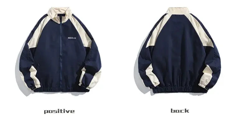 Hip Hop Varsity Jacket Men High Street Patchwork Color Block Windbreaker Outerwear Coats Spring Autumn Thin College Jackets Male