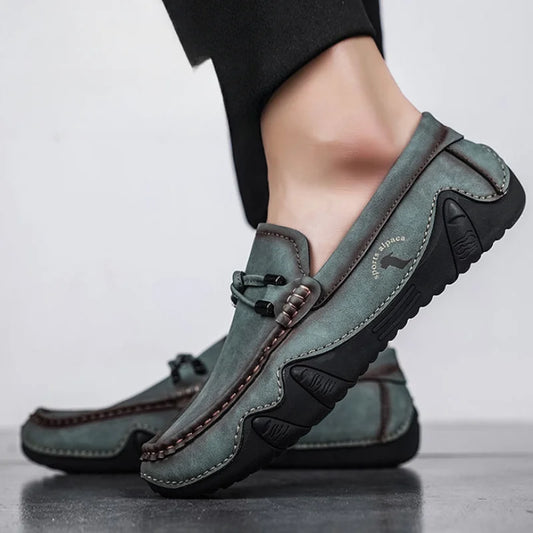 Man Casual Shoe Slip-on Loafers Leather Shoes for Men Retro Size 45 Common Designer Shipping Free Sale Luxury Elegant Low Price